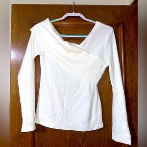 Cute off one shoulder wrap sweater